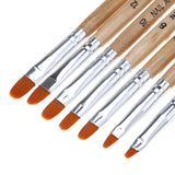 7pcs Acrylic Nail Brushes with Wood Handle