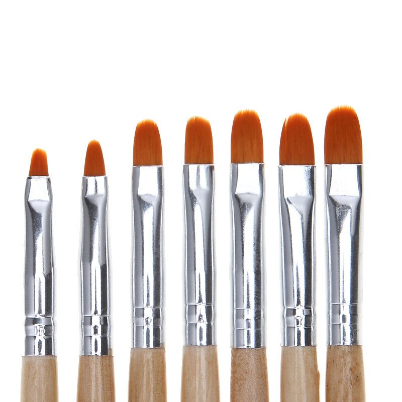 7pcs Acrylic Nail Brushes with Wood Handle