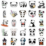 50pcs Graffiti Stickers Waterproof MultiColor Animal Design for Laptop Skate, Compatible with Panda - Top-Down View