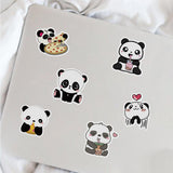 50pcs Graffiti Stickers Waterproof MultiColor Animal Design for Laptop Skate, Compatible with Panda - 45-Degree Angle