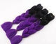 Gradient braids, reggae braids, six giant braids, dark purple