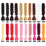 Gradient reggae braids, 6 giant braids in black color