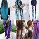 6 Giant Braids, Gradient Reggae Braids, Brown