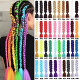 Gradient reggae braids in Lime Green, 6 giant braids