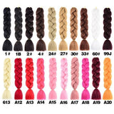 Gradient reggae braids in Lime Green, 6 giant braids