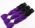 Gradient reggae braids in Lime Green, 6 giant braids