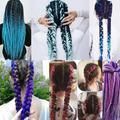 Gradient reggae braids in Lime Green, 6 giant braids