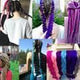 Gradient reggae braids in Lime Green, 6 giant braids