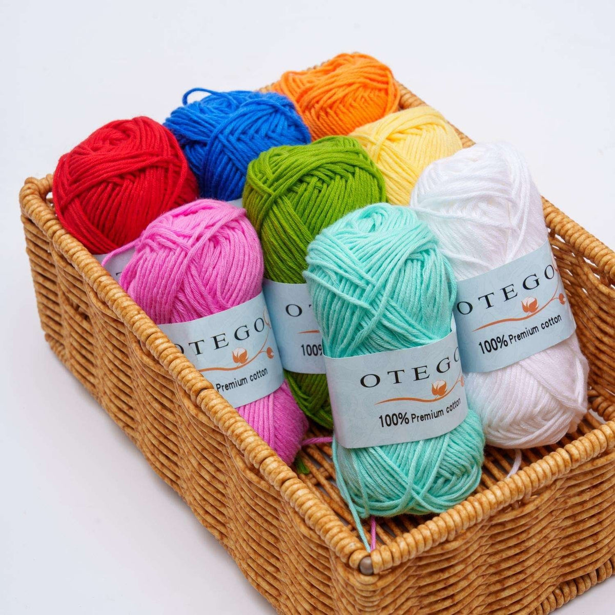 10-pack Cotton Yarn 150g MultiColor, for Knitting and Crochet