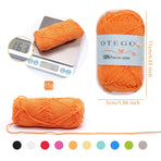 10-pack Cotton Yarn 150g MultiColor, for Knitting and Crochet