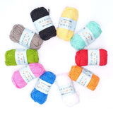 10-pack Cotton Yarn 150g MultiColor, for Knitting and Crochet - Close-Up Angle