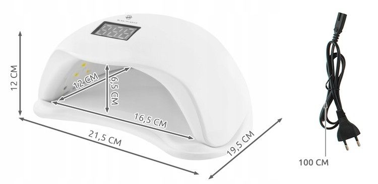 48W UV lamp for gel polish with motion sensor, White