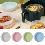 2-Pack Pink Silicone Air Fryer Pot & Baking Tray, Compatible with Most Air Fryers