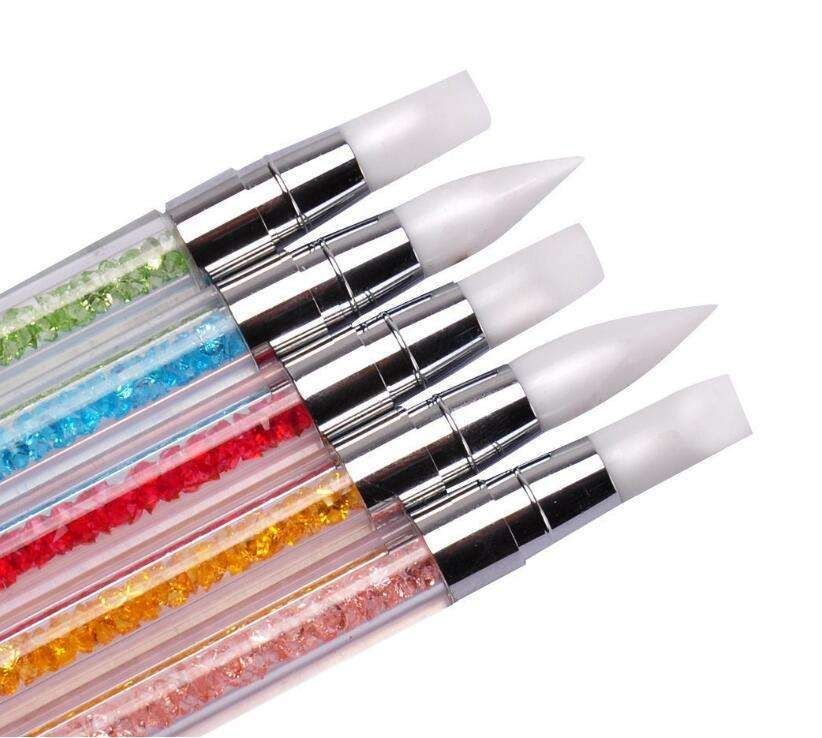 5pcs UV brushes silicone double-sided multicolor