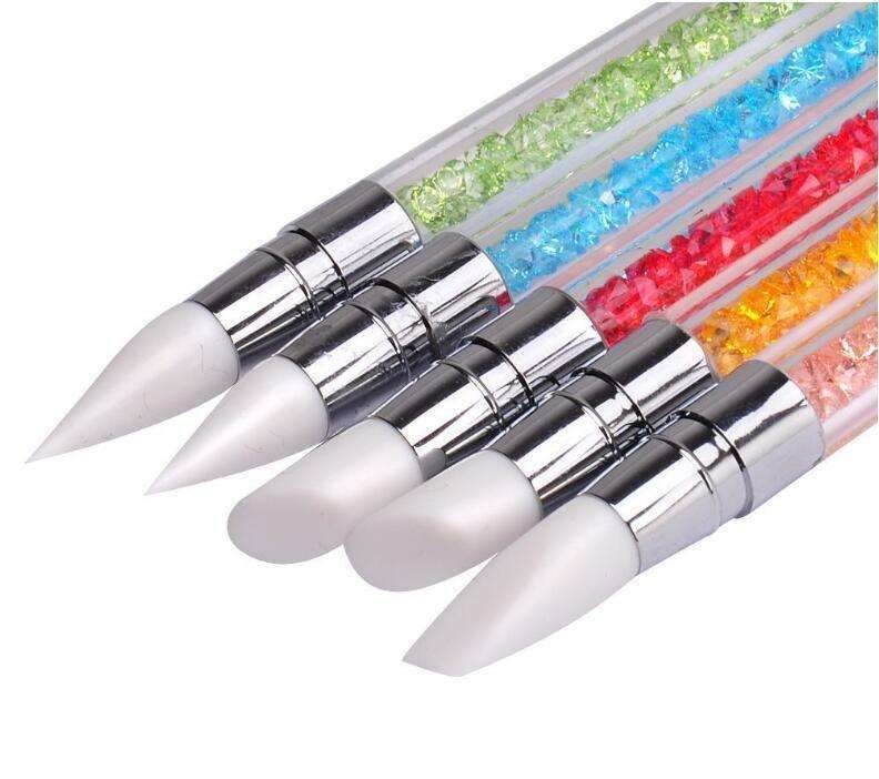 5pcs UV brushes silicone double-sided multicolor