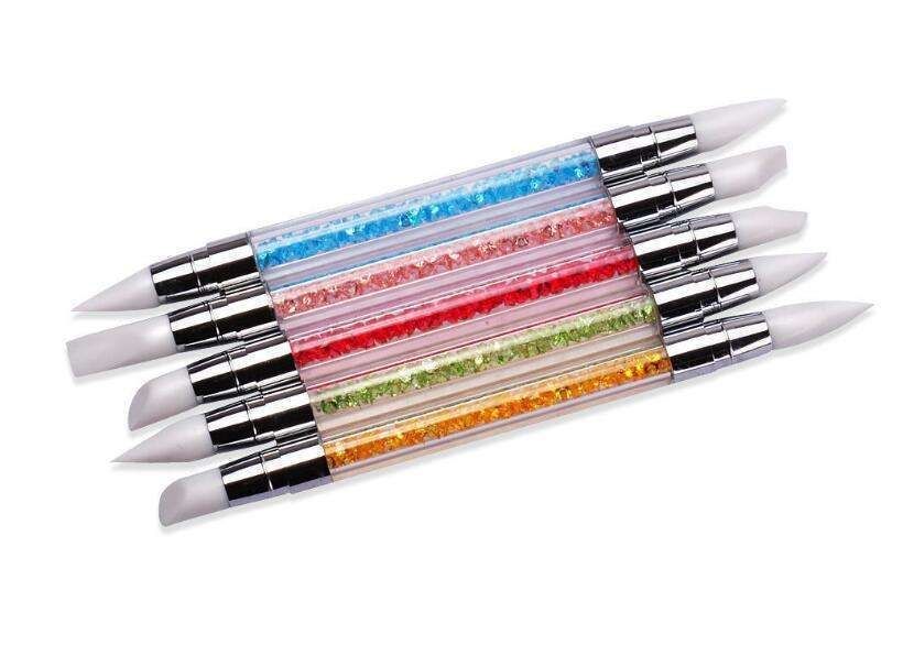 5pcs UV brushes silicone double-sided multicolor