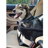 Dog Cat Car Seat, Black - Rear View