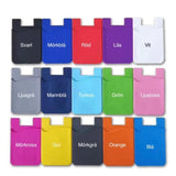 2-pack Universal Mobile Wallet Card Holder, Self-Adhesive Light Pink - Front View