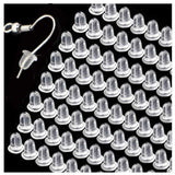 50pcs Earring Backs, Nickel-Free Latex Transparent