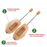 Wooden Shoe Blocks 37-38, Beige – Preserve and Renew Your Shoes - Close-Up Angle