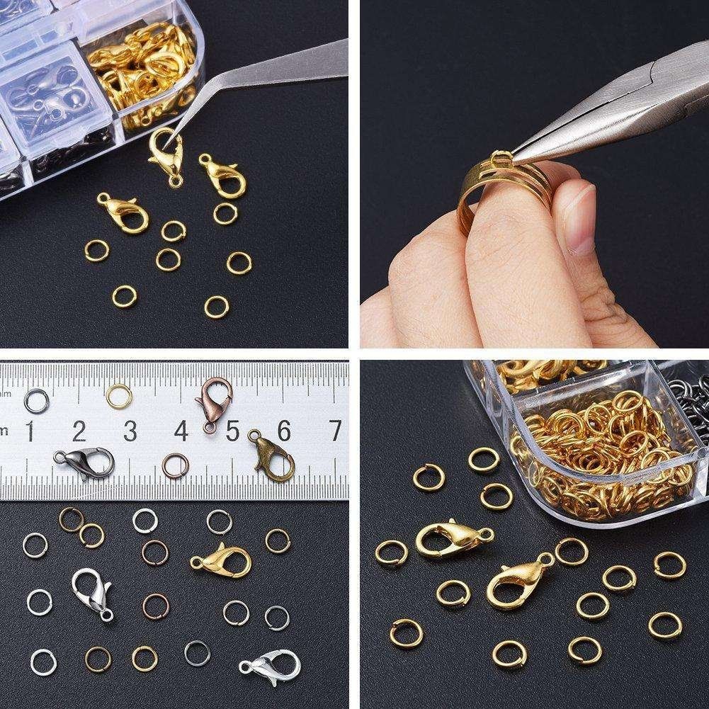 Jewelry Making Kit with Pliers, Wire and Rings - DIY Silver Gold Craft Supplies