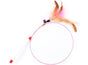 Cat toy with feathers, multicolor