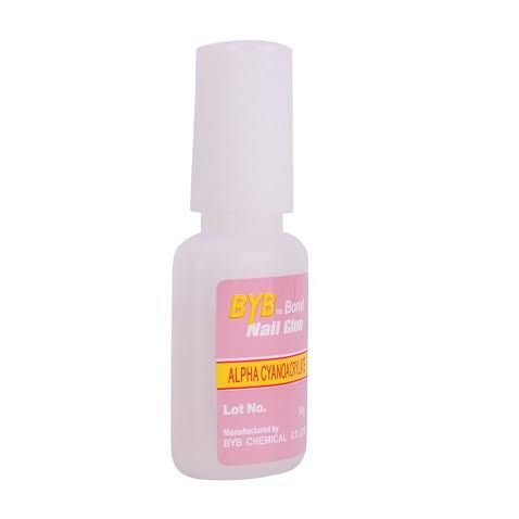3pcs Nail Glue with Brush, 10g, Super Grip Tip Glue