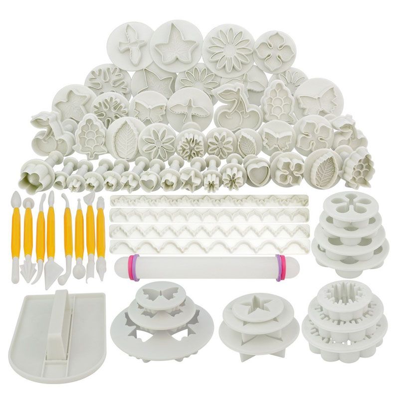 68pcs Baking Tools, Cake Decorating Utensils, White