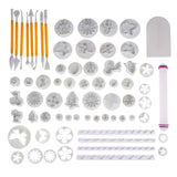 68pcs Baking Tools, Cake Decorating Utensils, White