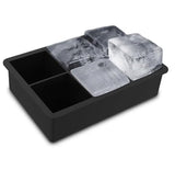 Large Square Ice Chocolate Jelly Mold, XL Cubes, Black
