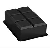 Large Square Ice Chocolate Jelly Mold, XL Cubes, Black - Side View