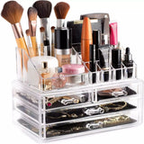 Acrylic Makeup Organizer 4 Drawers Transparent Makeup Stand