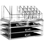 Acrylic Makeup Organizer 4 Drawers Transparent Makeup Stand