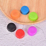 Beer saver vacuum sealer stopper, 6-pack, MultiColor for beer lovers - 45-Degree Angle