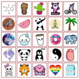 50pcs Animal Cartoon Stickers, MultiColor Decals for Kids and DIY Crafts - Front View