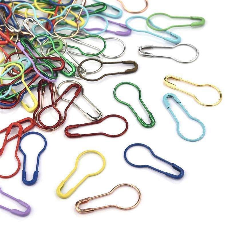 100 Metal Stitch Markers, MultiColor