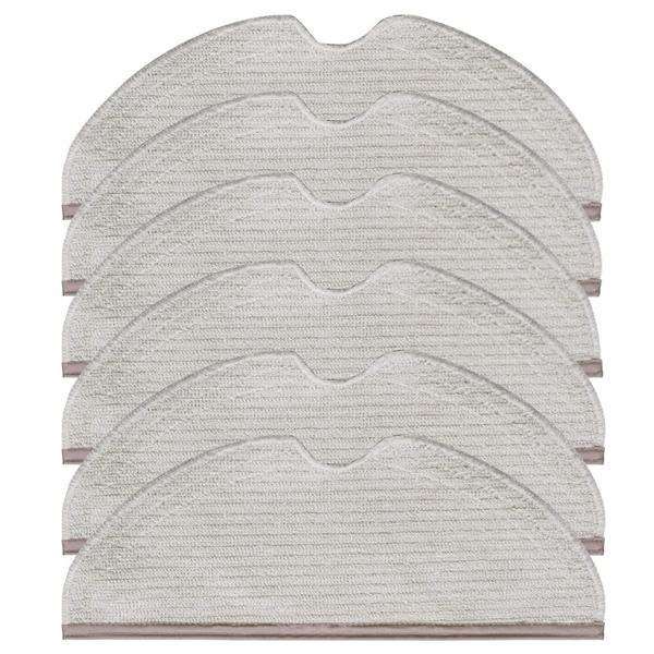 5pcs Reusable Mop Cloths for Xiaomi Roborock, Beige