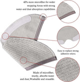 5pcs Reusable Mop Cloths for Xiaomi Roborock, Beige - Top-Down View