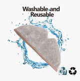 5pcs Reusable Mop Cloths for Xiaomi Roborock, Beige