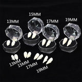 Vampire Teeth for Halloween, 13mm - Front View