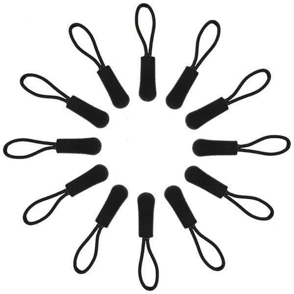 50-pack Black Replacement Zippers for Clothing, 6 inches