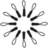 50-pack Black Replacement Zippers for Clothing, 6 inches - Front View