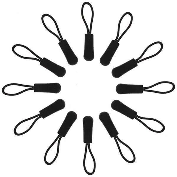 50-pack Black Replacement Zippers for Clothing, 6 inches