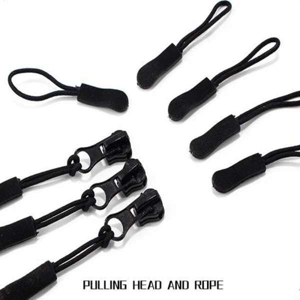 50-pack Black Replacement Zippers for Clothing, 6 inches