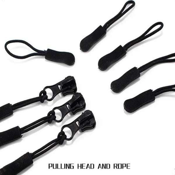 50-pack Black Replacement Zippers for Clothing, 6 inches