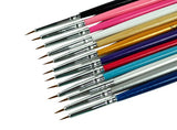 12pcs nail art brushes, MultiColor