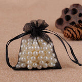 100pcs Organza Bags, 9x7cm - Hand-Sewn Multicolor Gift Bags for Wedding Party Favors