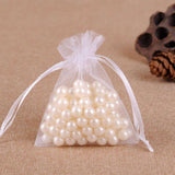 100pcs Organza Bags, 9x7cm - Hand-Sewn Multicolor Gift Bags for Wedding Party Favors - 45-Degree Angle