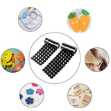 1500 pairs Round Self-Adhesive Velcro Black, 12mm - Front View