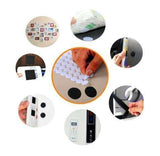 1500 pairs Round Self-Adhesive Velcro Black, 12mm - Side View
